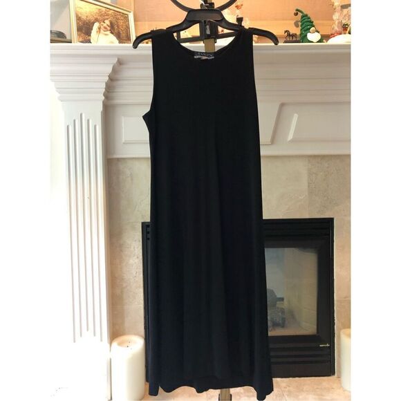 Casual Corner Annex Essentials Women’s Black Crew Neck Tank Dress Size PL - Picture 1 of 5